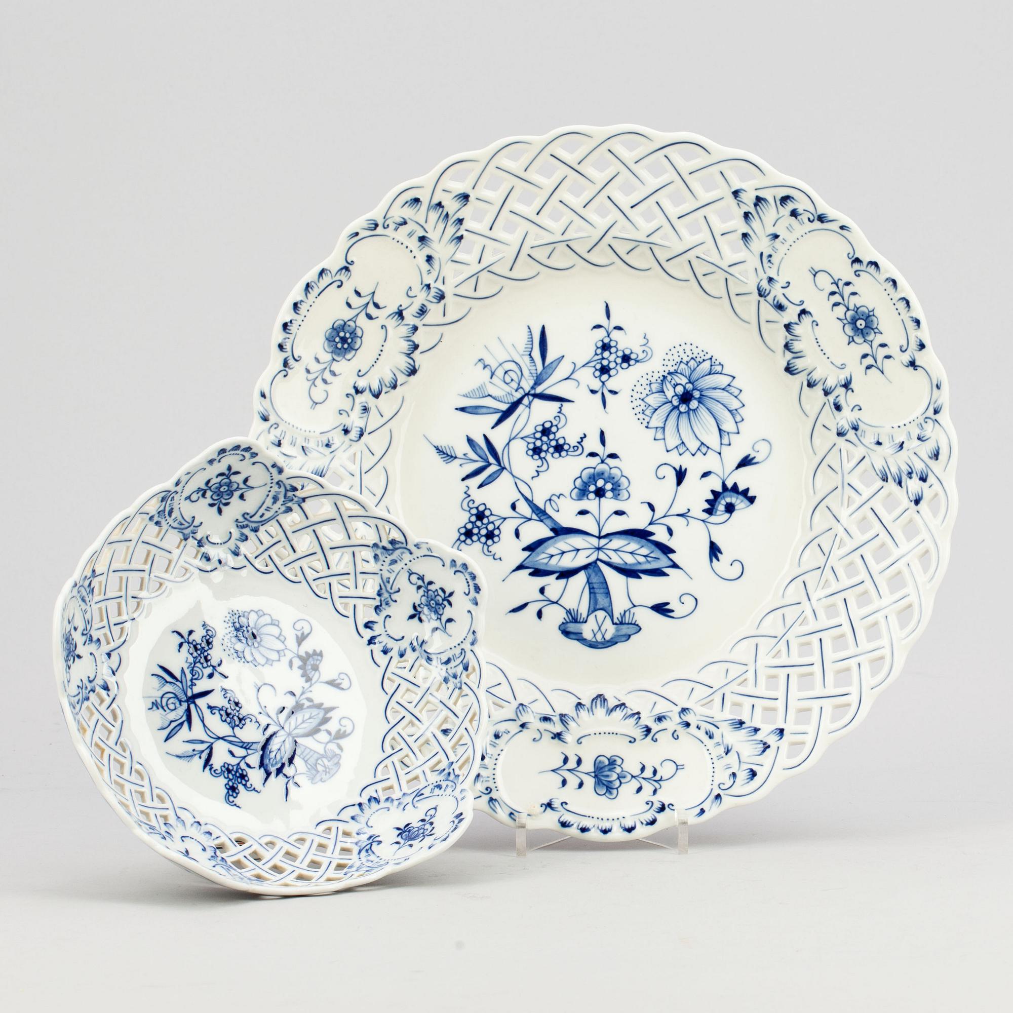 FAT, 2 st, porslin, Meissen, 1900-tal.