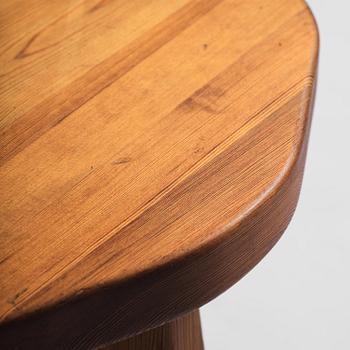 David Rosén, a stained pine "Berga" stool, Nordiska Kompaniet, Sweden, 1940s.