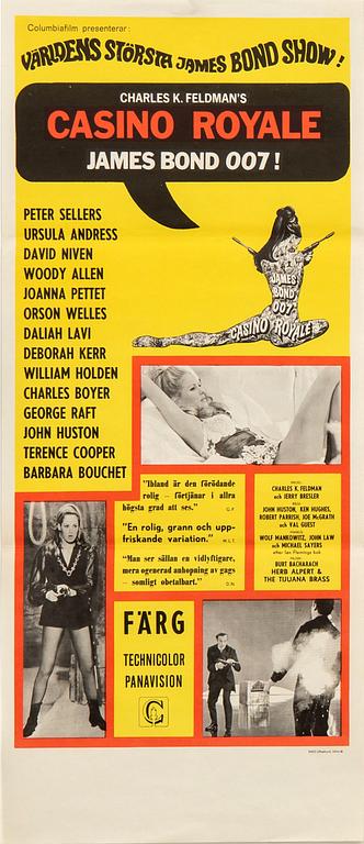 Filmaffischer, 3 st, James Bond.