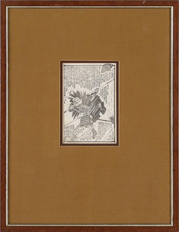 TRÄSNITT, 3 st, Japan, 1800-tal.