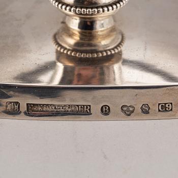 A pair of silver candlesticks, maker's mark Tore Kullander, Borås, 1953.