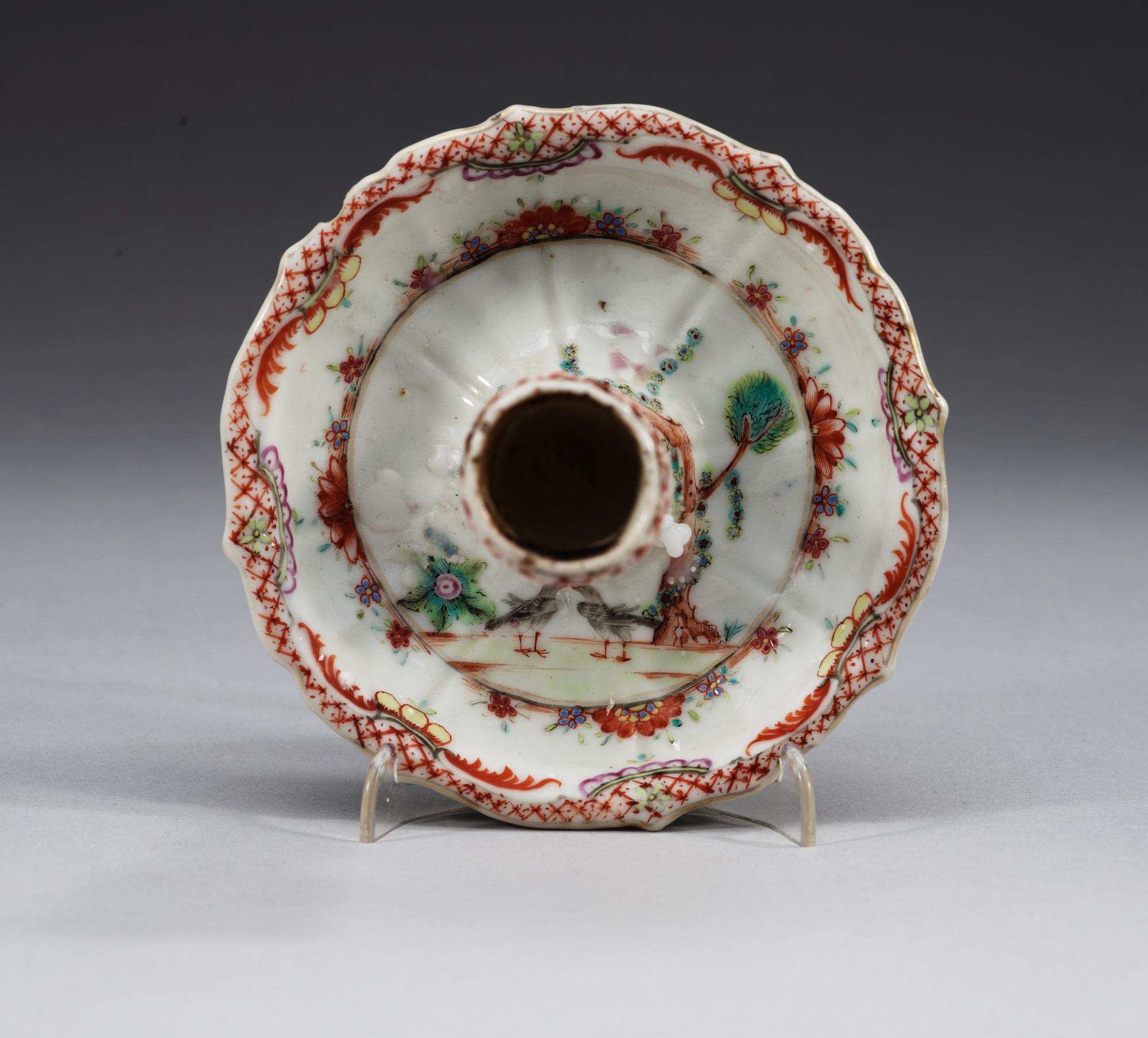 LJUSSTAKE, kompaniporslin. Qing dynastin, Qianlong (1736-95).