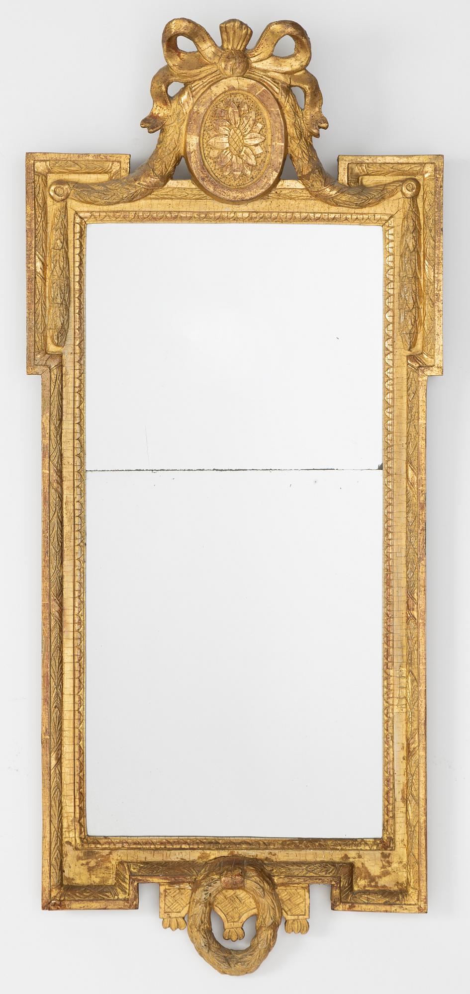 Spegel, gustaviansk, tillskriven Anders Malmqvist, Kalmar, 1700-talets slut.