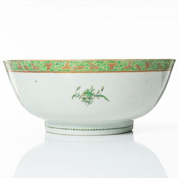 Bålskål, kompaniporslin, Qingdynastin, Qianlong (1736-95).