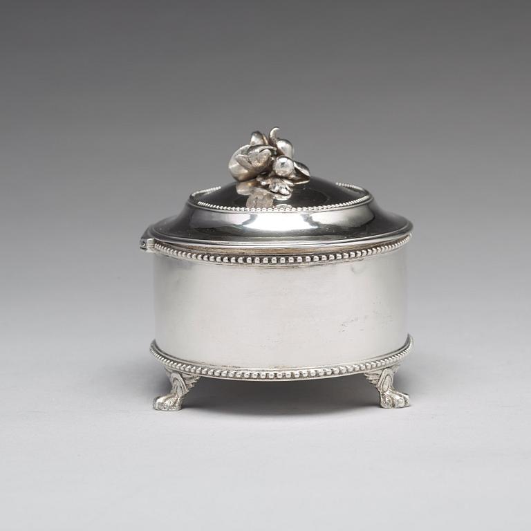 Petter Eneroth, sockerskrin, silver, Stockholm 1789. Gustavianskt.