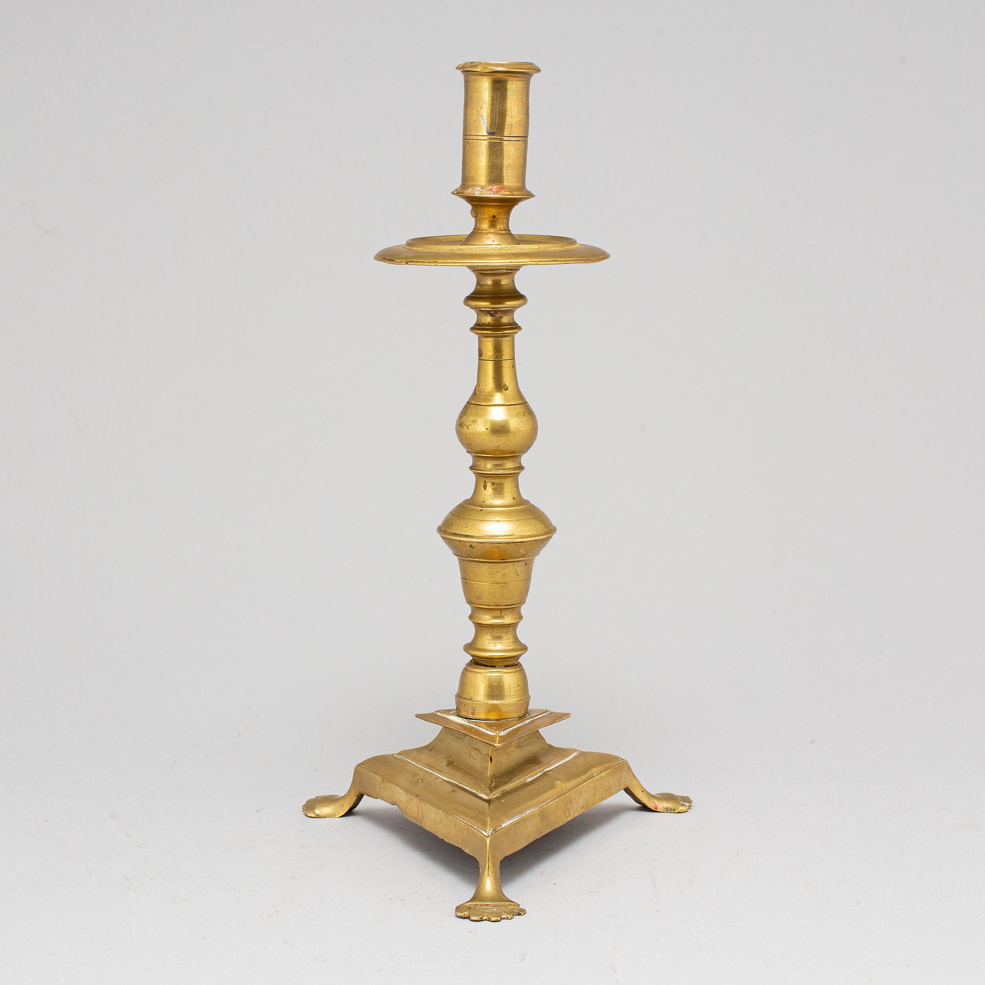 LJUSSTAKE, brons, 1700-tal.