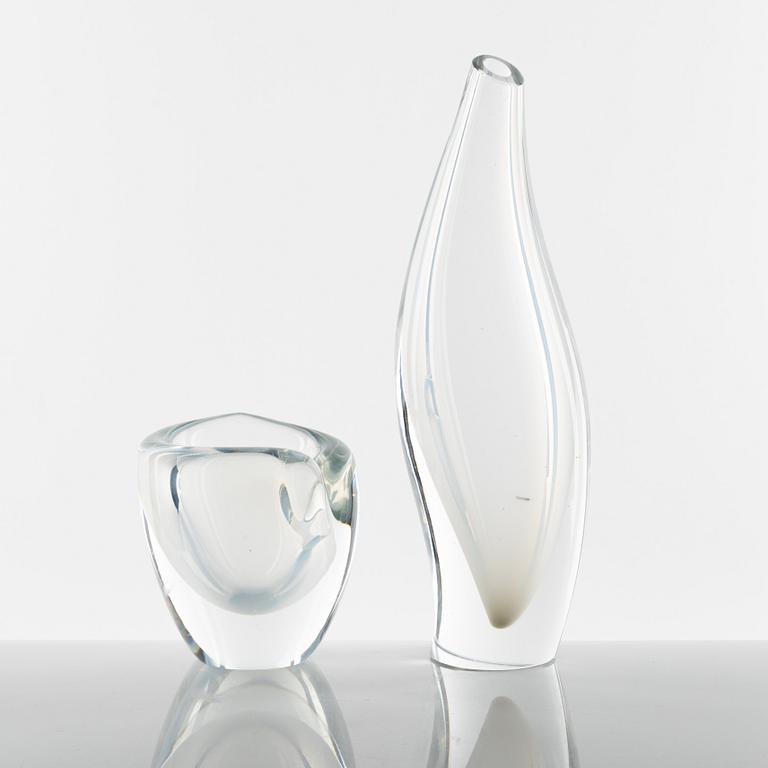 Tapio Wirkkala, vaser, 2 st, Iittala, Finland.