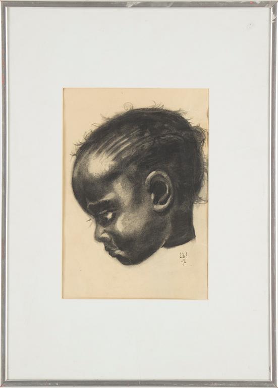 LENA SVEDBERG, charcoal, signed and dated -64.