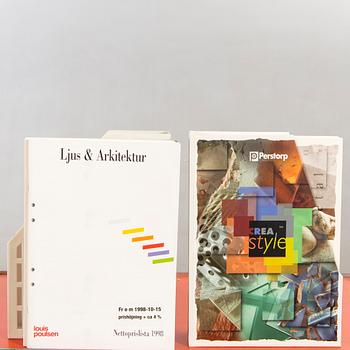 Catalogs / Materials product catalogs of furniture and furnishings, Denmark and Sweden, 1960s-90s.