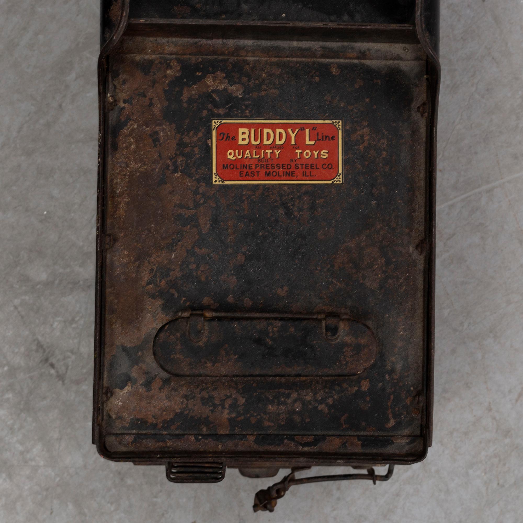 Buddy L Outdoor Railroad 1000 Pacific type locomotive and tender, pressed steel,Moline, USA, 1920s.