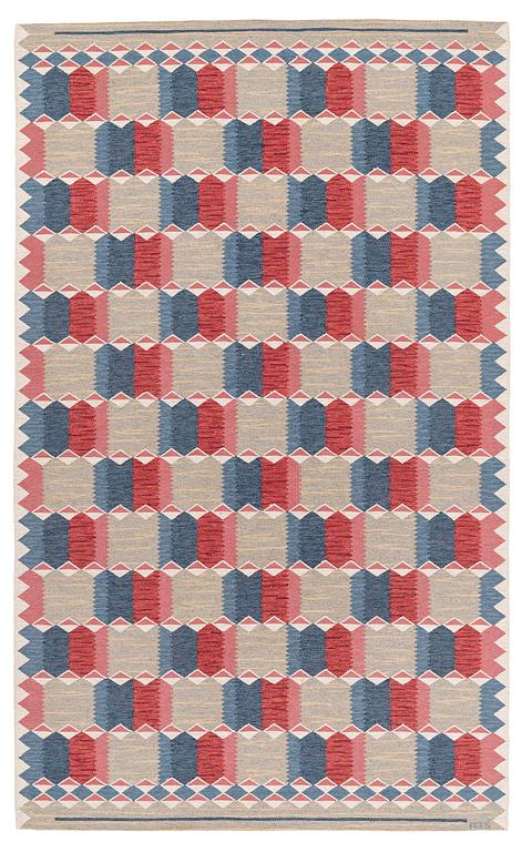 Anna-Greta Sjöqvist, a carpet, tapestry weave, c. 401 x 245 cm, signed AGS.