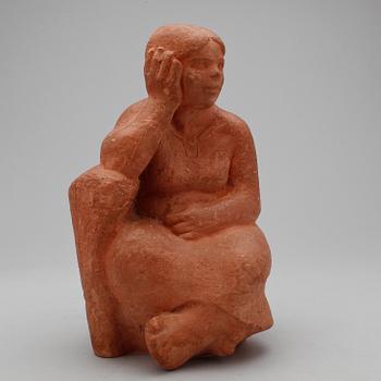 STIG BLOMBERG, skulptur, bemålad gips. Signerad.