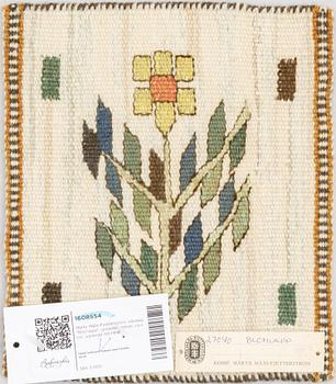 Märta Måås-Fjetterström, a textile "Blomlapp", tapestry weave, c 25 x 21,5 cm, signed AB MMF.