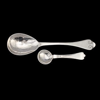 SKEDAR, 2 st, silver, Morgens Balling eftr, Danmark, 1900-tal. Vikt 101 g.