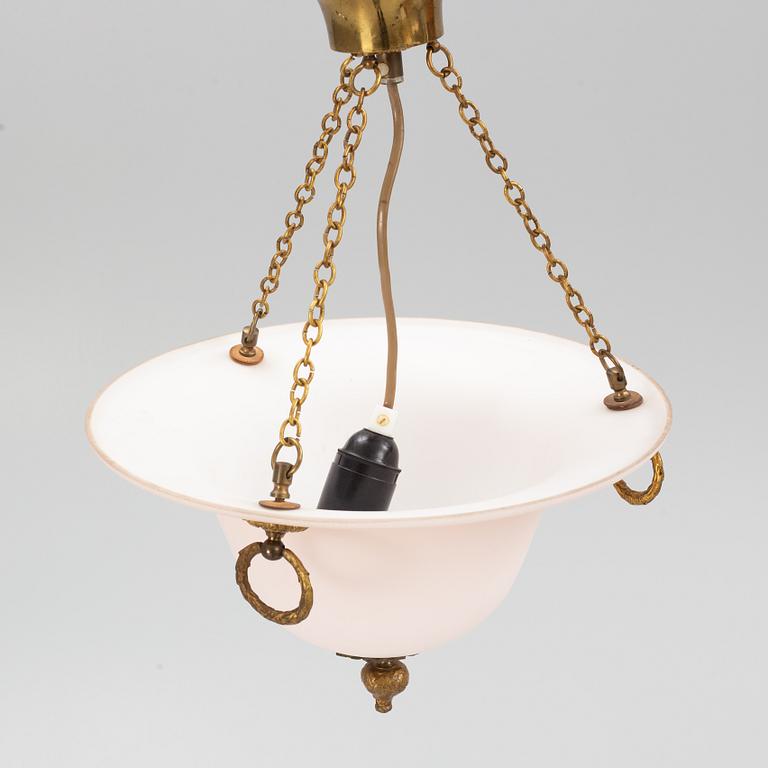 Harald Notini, ceiling lamp, variant of model "5405", Swedish Grace, Arvid Böhlmarks lampfabrik, 1920s.