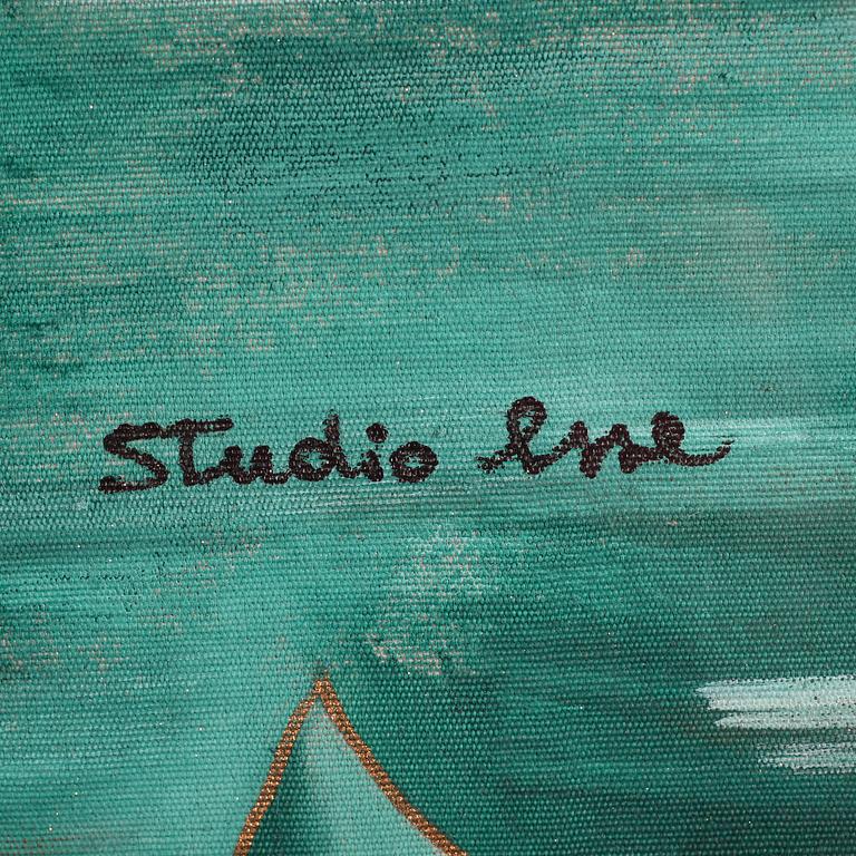 OKÄND KONSTNÄR, gouache på siden, signerad Studio Esse.