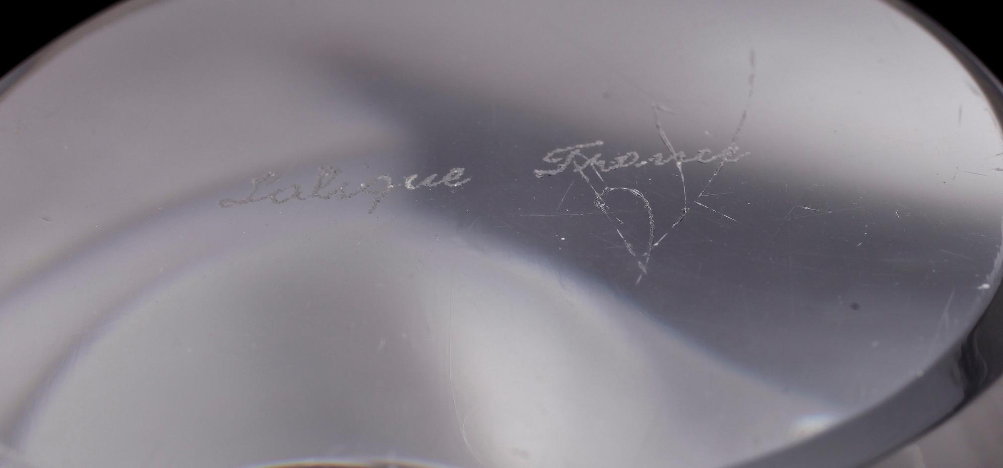 VAS/FIGURIN, glas, Lalique Frankrike, 1900-talets andra hälft.