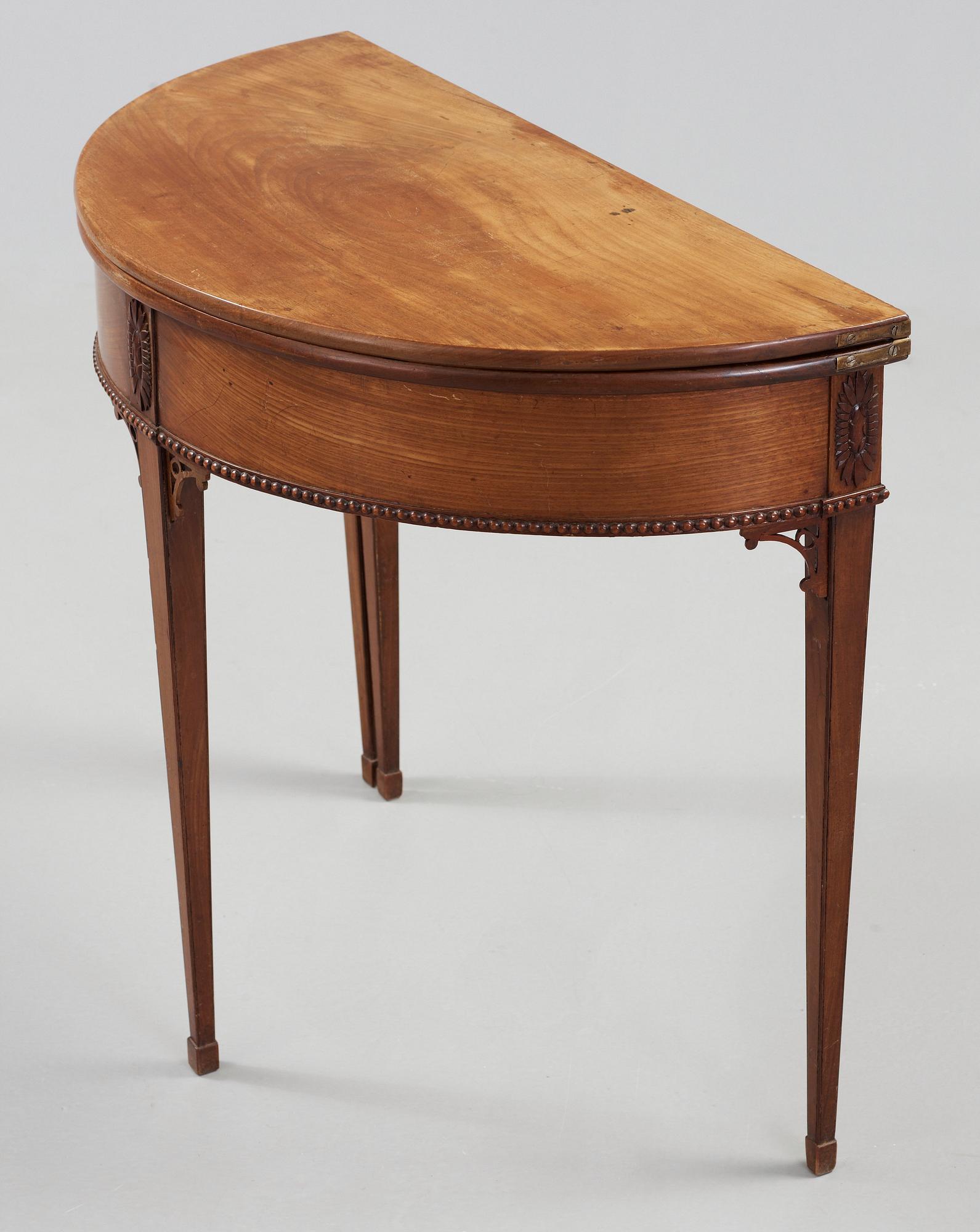 A late Gustavian late 18th century card table.