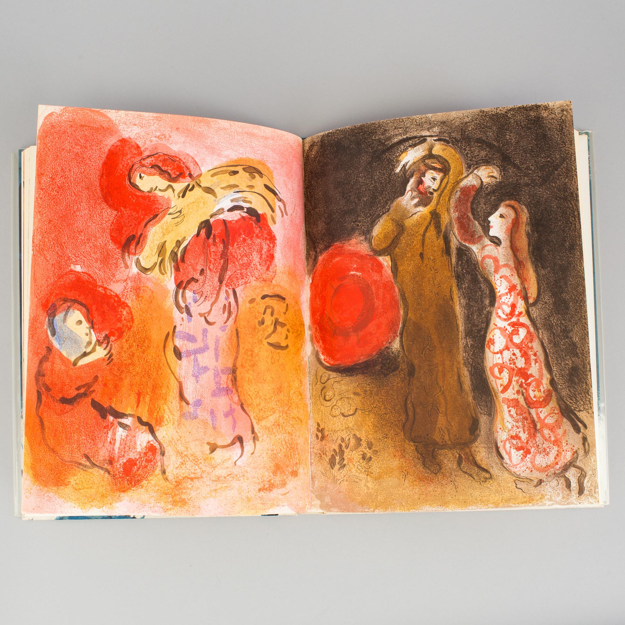 A MARC CHAGALL "Dessins pour la bible" with 24 colour lithographes, Paris 1960.