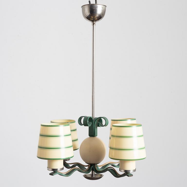 Harald Notini, a model "10894" ceiling lamp, Arvid Böhlmarks Lampfabrik, Stockholm, 1930s.