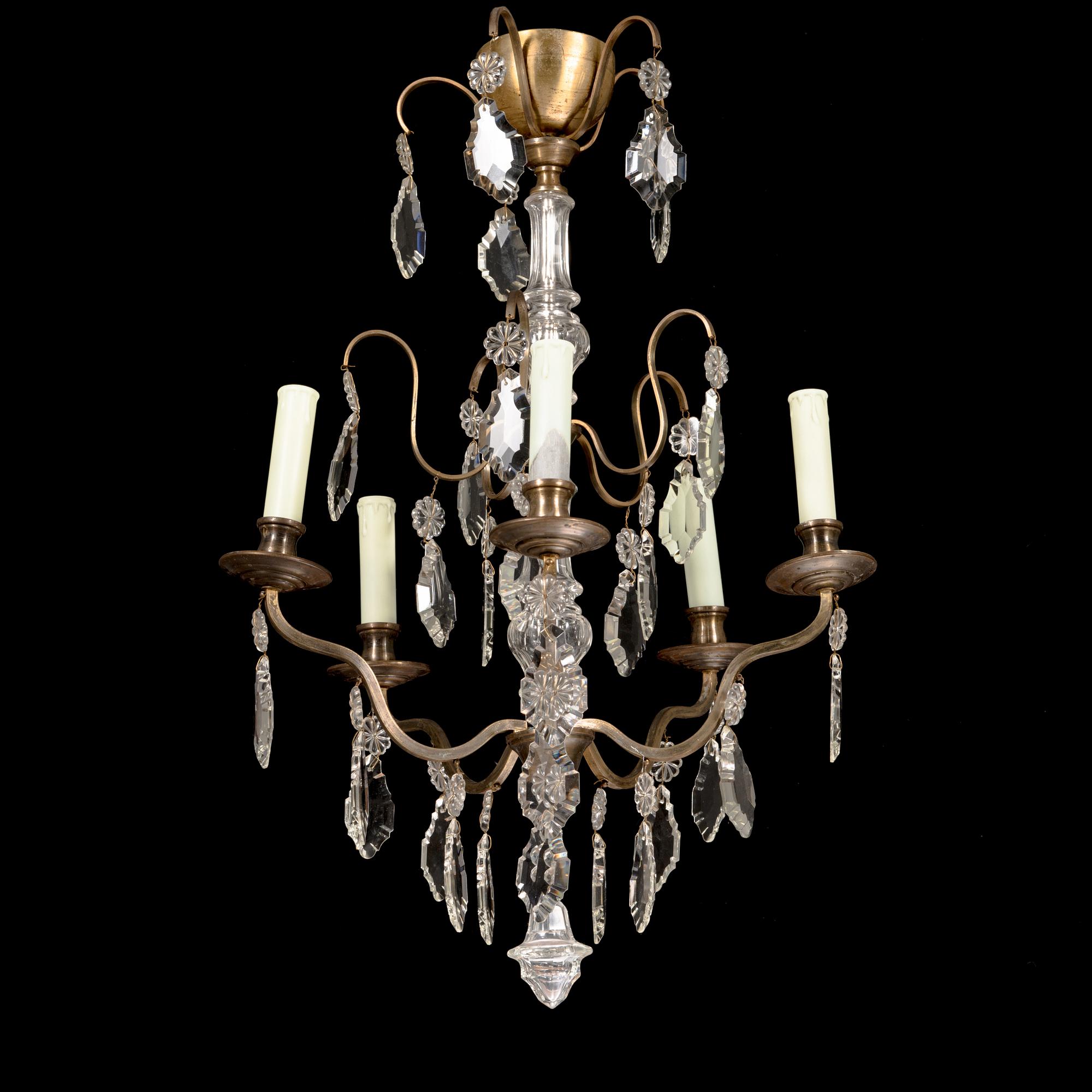 Paavo Tynell, a mid-20th century '1467/5' chandelier for Taito.