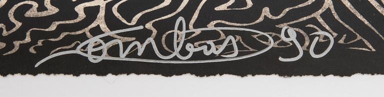 Robert Combas, lithograph signed and numbered 9/100.