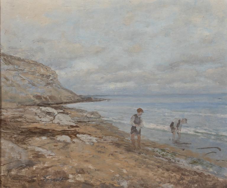 VICTOR FORSELL, olja på pannå, signerad.