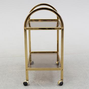 A brass and glass trolley, second half of the 20th Century.