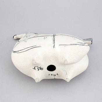 Stig Lindberg, skulptur, stengods, "Springare", Gustavsberg Studio.