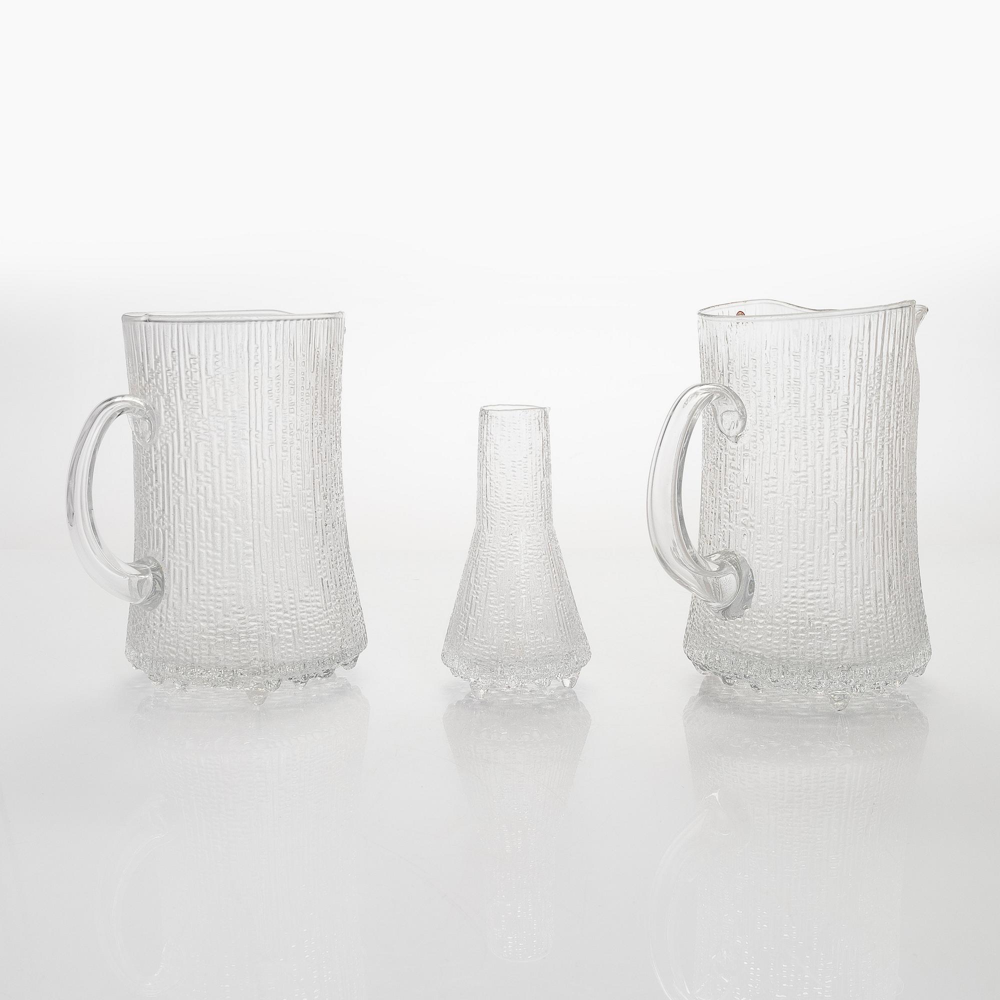 Tapio Wirkkala, matservis, glas, "Ultima Thule", 59 delar, Iittala, 1900-talets andra hälft.