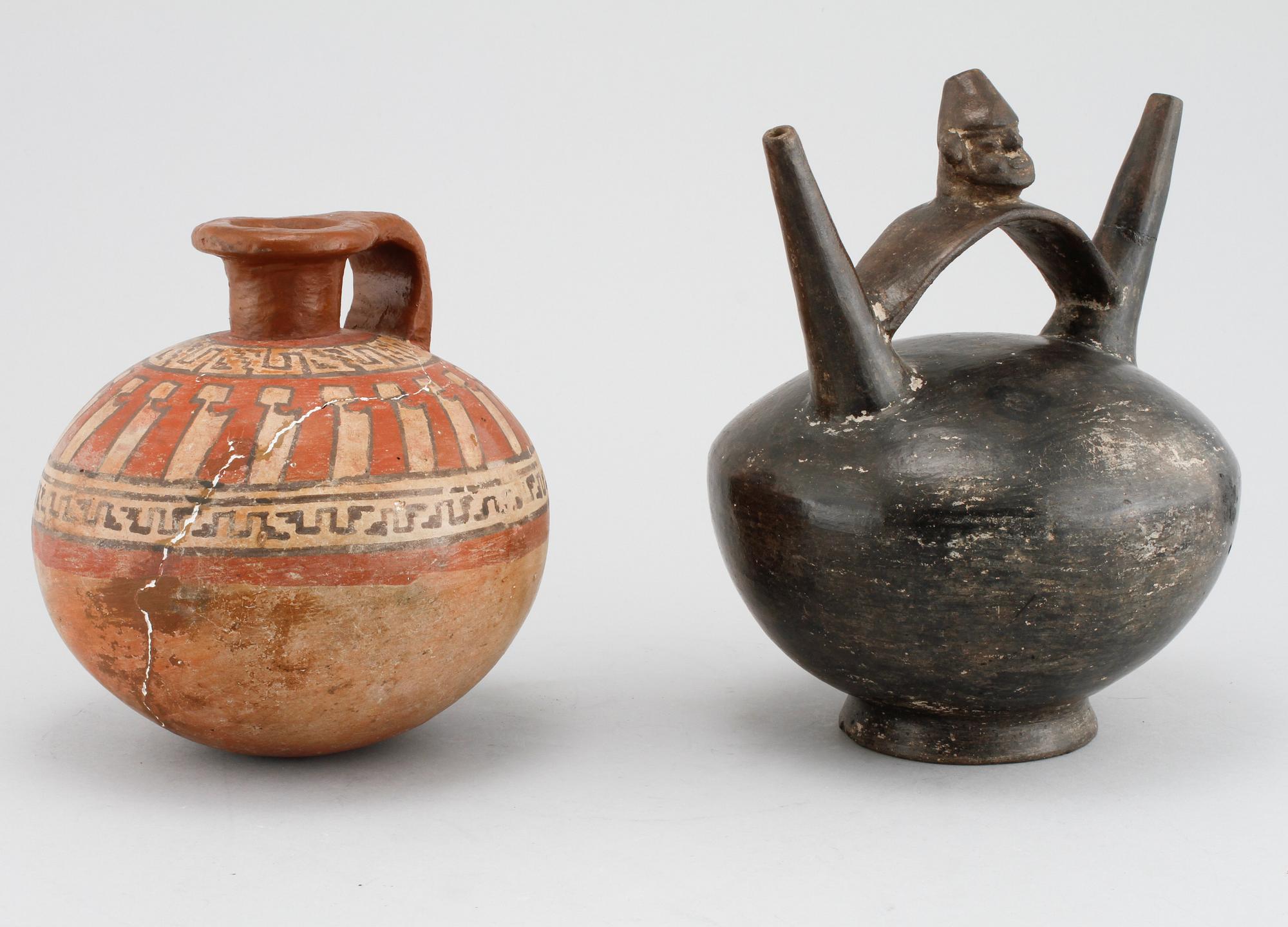 A vessel, so called Moche and Tiwanaku vessel, cheramic, probably made in 19th / 20th century.