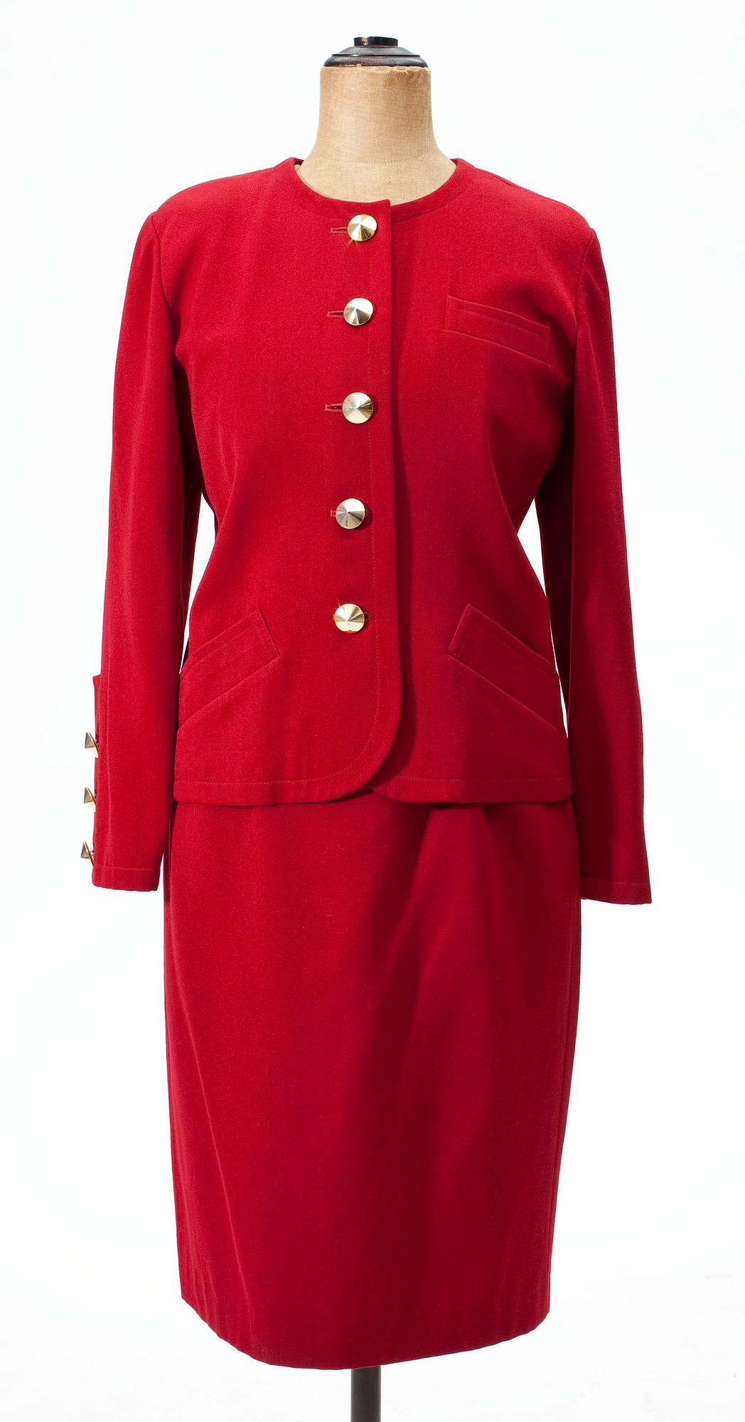 A two-piece Yves Saint Laurent suit, Variation 1991.