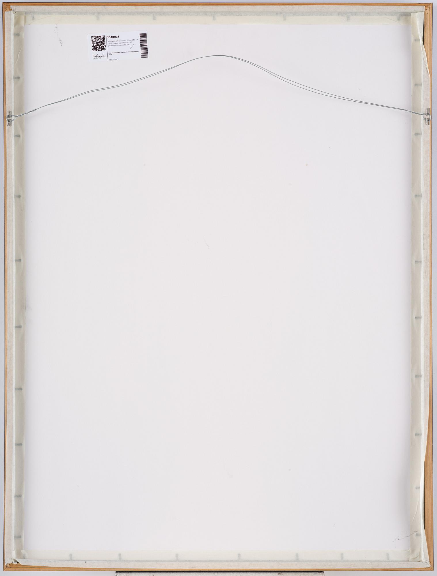 Alexandre Fassianos, Untitled from: "Hommage aux Prix Nobel" (The Nobel Prize Portfolio).