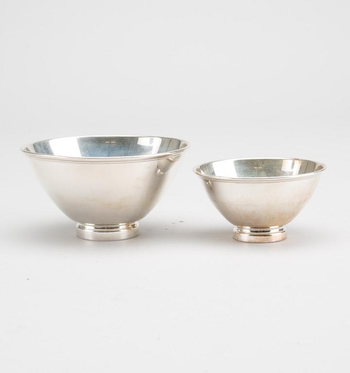 TWO C.G HALLBERGS BOWLS 1959 SILVER.