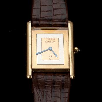 DAMARMBANDSUR, Cartier Tank, kullattua hopeaa. 1900-luvun loppupuoli.