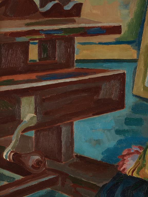 Otte Sköld, Girl sitting by the easel.
