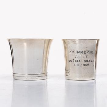 Seven Swedish silver cups, Stockholm 1950s-60s.
