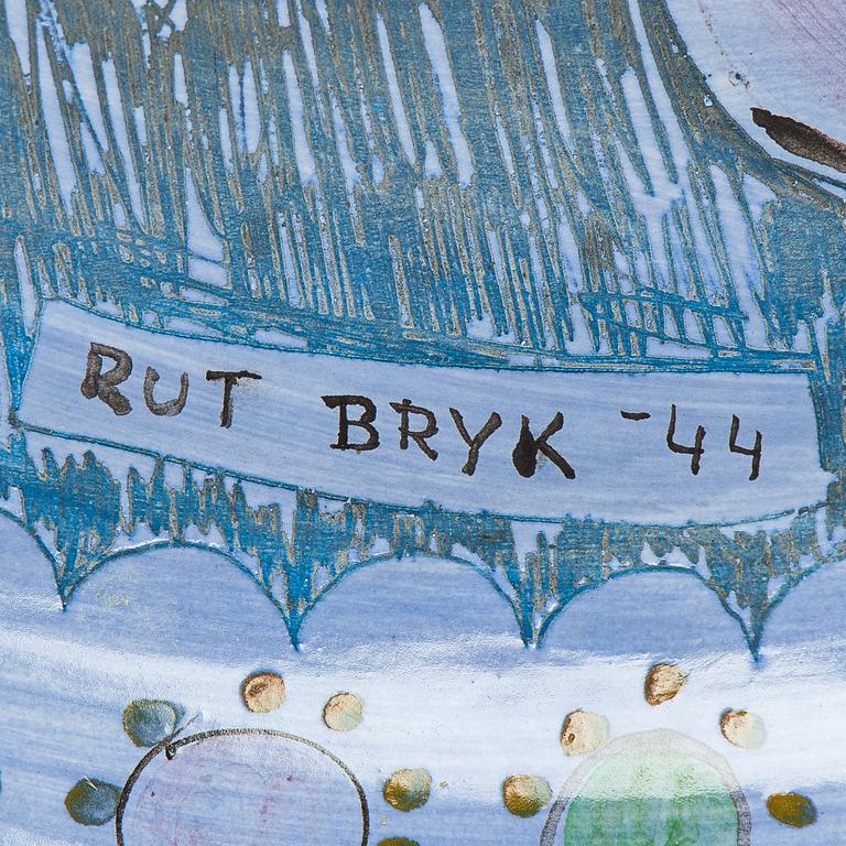 Rut Bryk, dekorationsfat, signerad Rut Bryk -44 Arabia.