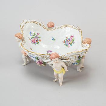 An six piece assembled porcelain garniture, Dresden, mid 20th century.