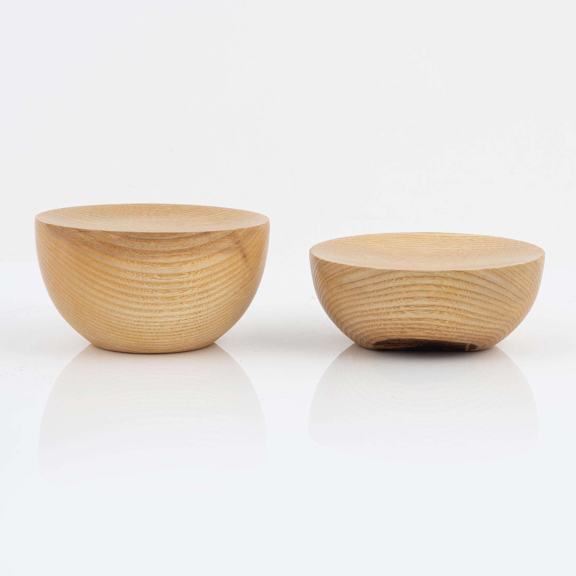 Magnus Ek, a set of six ash wood serving platters for Oaxen Krog.
