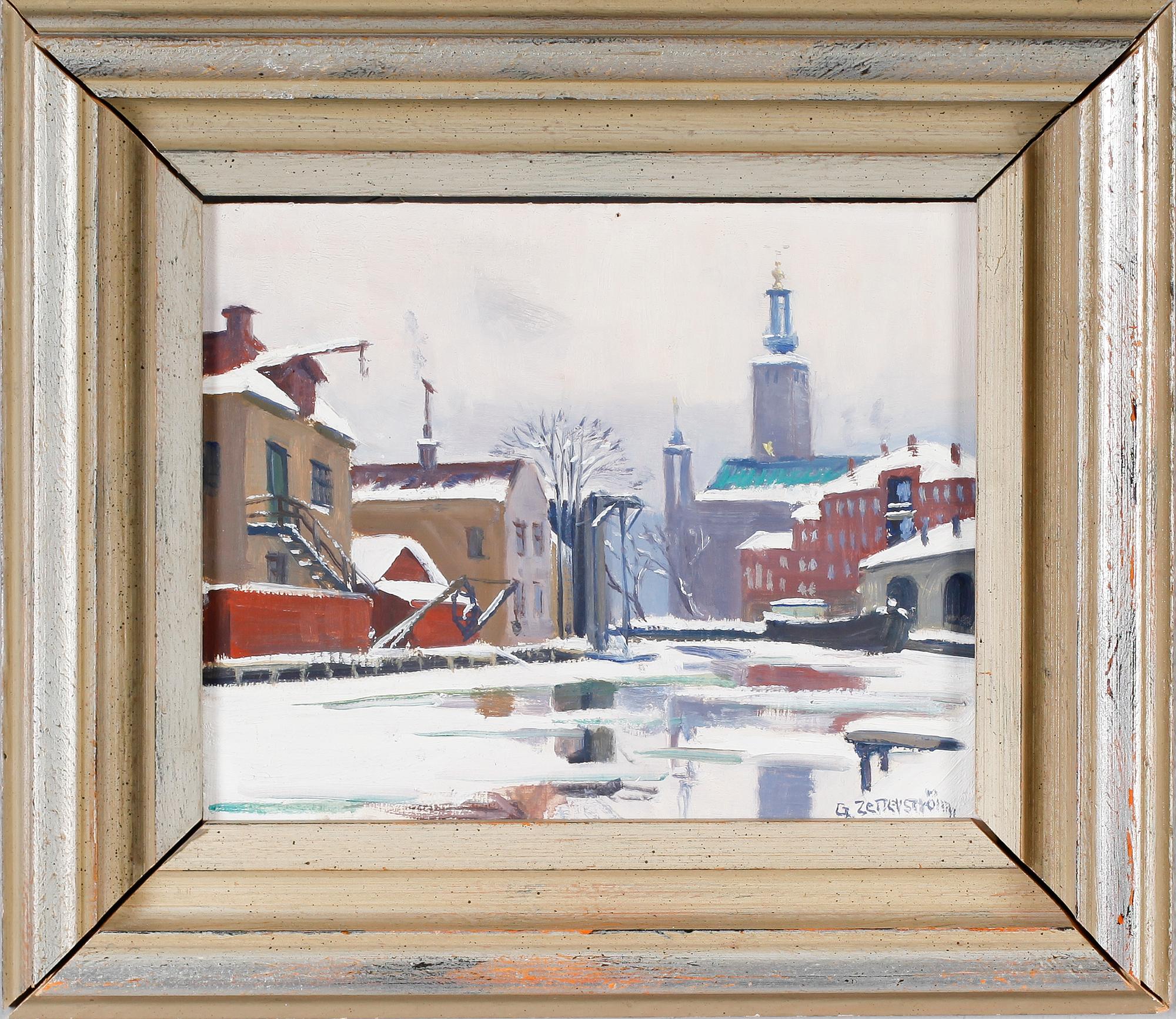 GUNNAR ZETTERSTRÖM, olja på pannå, signerad.