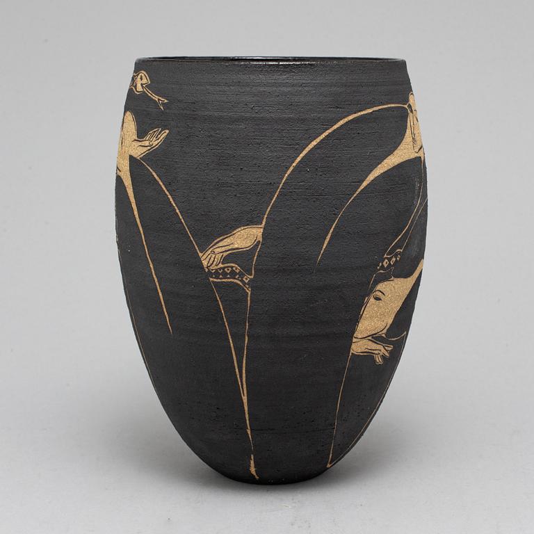 EVA BENGTSSON, a stoneware vase, signed.