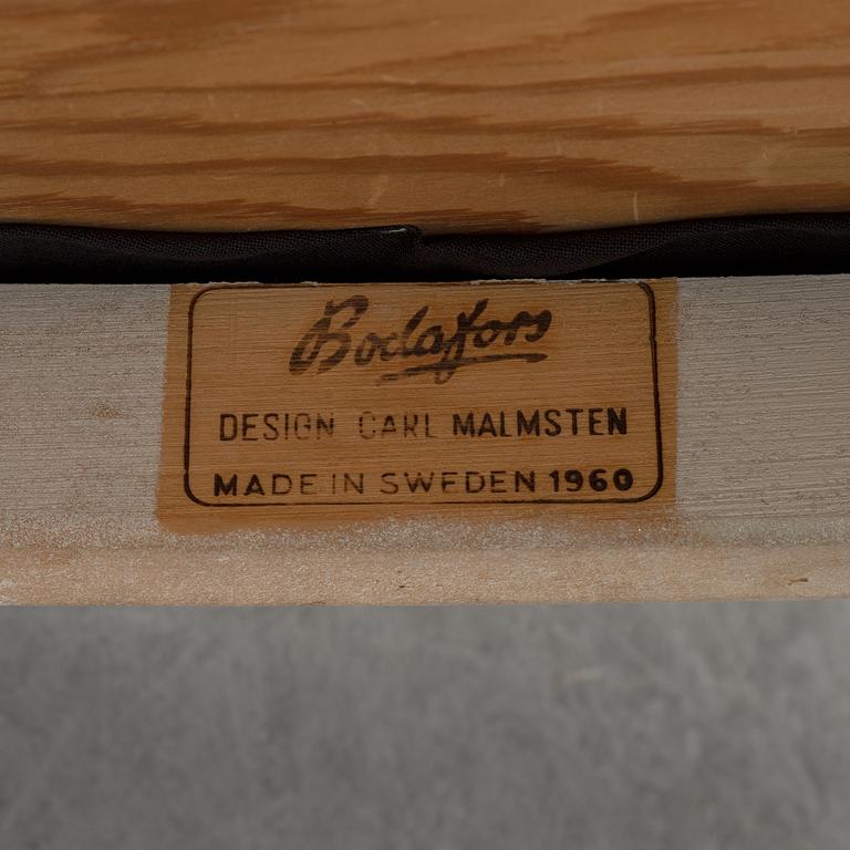 Carl Malmsten, A dining table with four chairs, Bodafors 1960's.