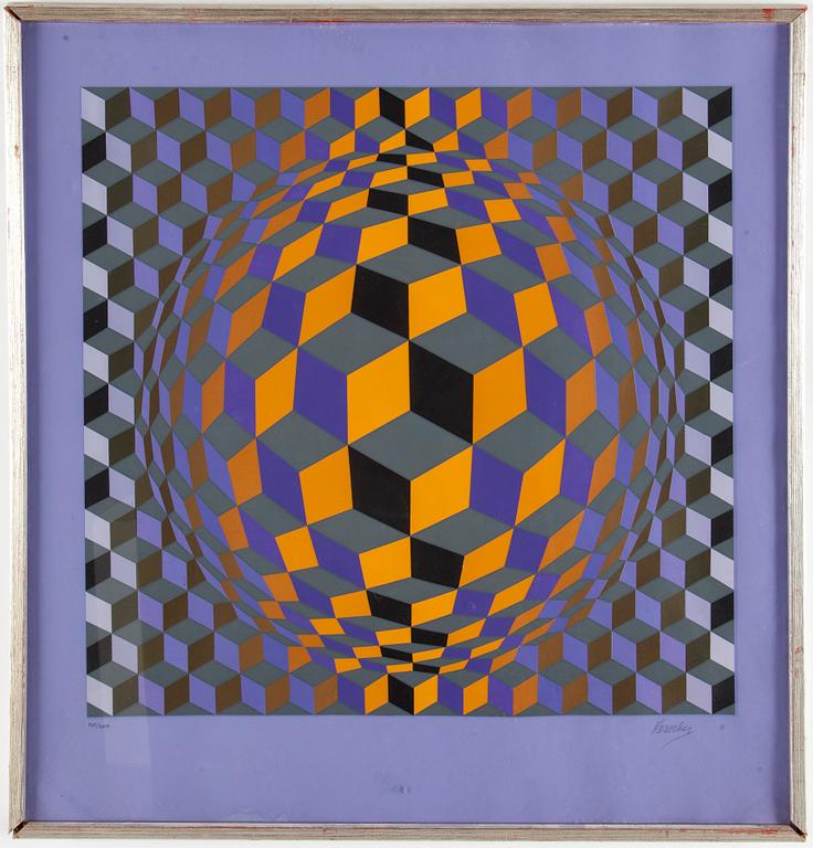 VICTOR VASARELY, serigrafi, signerad och numrerad 110/200.