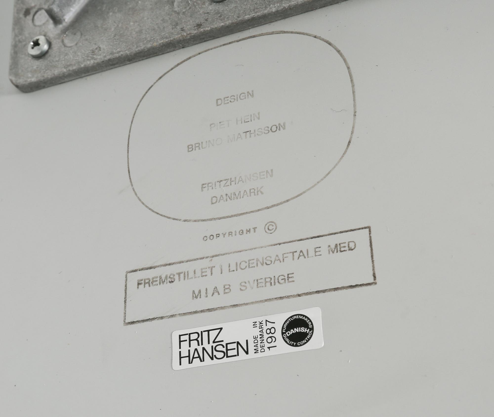 BORD, "Supercirkel", Piet Hein och Bruno Mathsson, Fritz Hansen 1987.