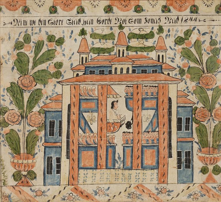 A Swedish provincial painting, dated 1844.