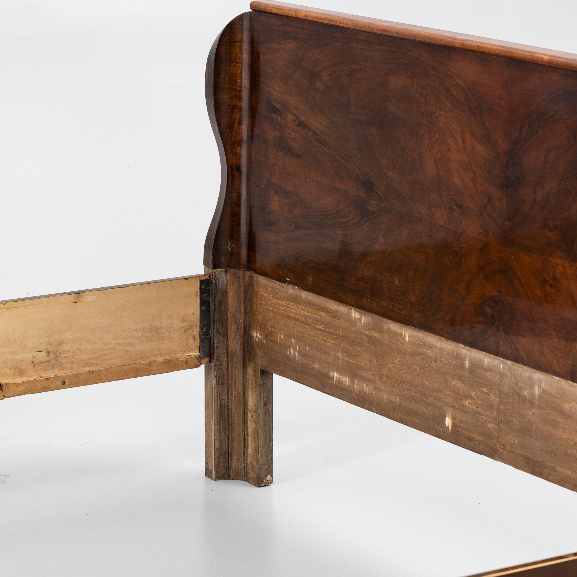 Bed frame, Art Deco style.