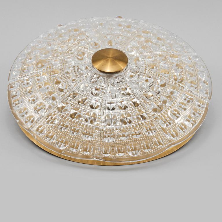 TAKLAMPA, plafond, Carl Fagerlund, Orrefors, 1900-talets andra hälft, höjd ca 10 cm.