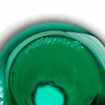 Alessandro Mendini, flakonger 4 st.,  signerade Venini, Italien.