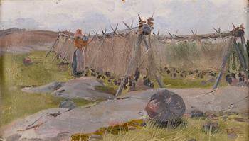 ELIN DANIELSON-GAMBOGI, GIRL CLEANING THE FISHING NETS.